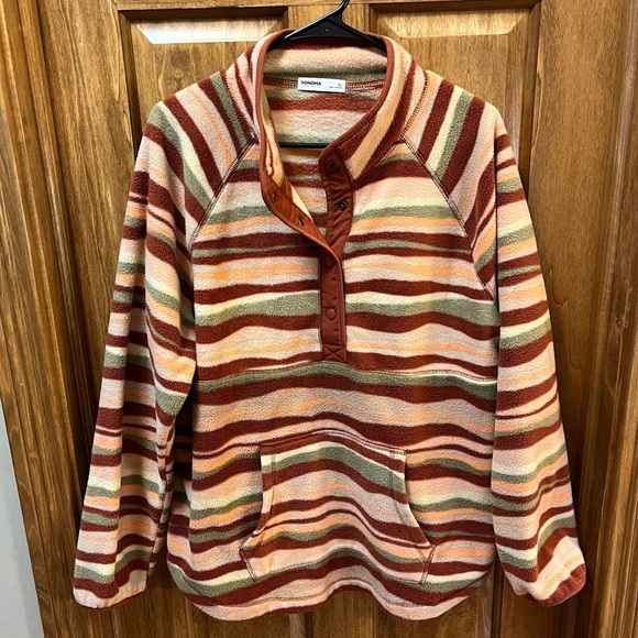 Sonoma Jackets & Blazers - Women’s Sonoma Fleece Quarter Button Pullover XL